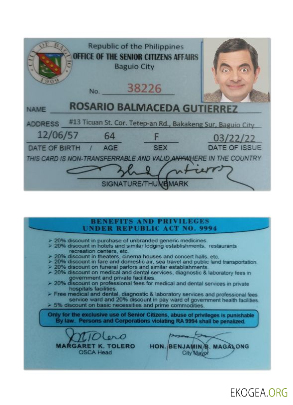 Carte des affaires des citoyens des Philippines